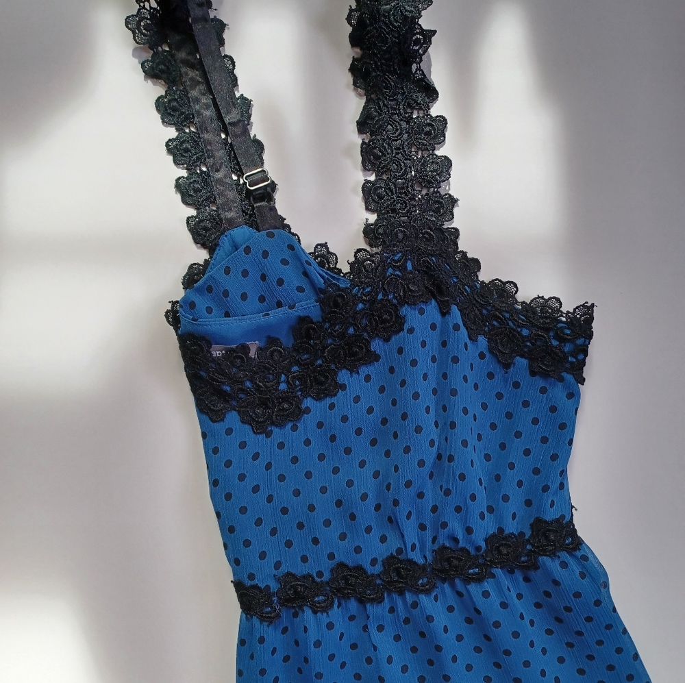 Polka Dot Lace Sleeveless Top